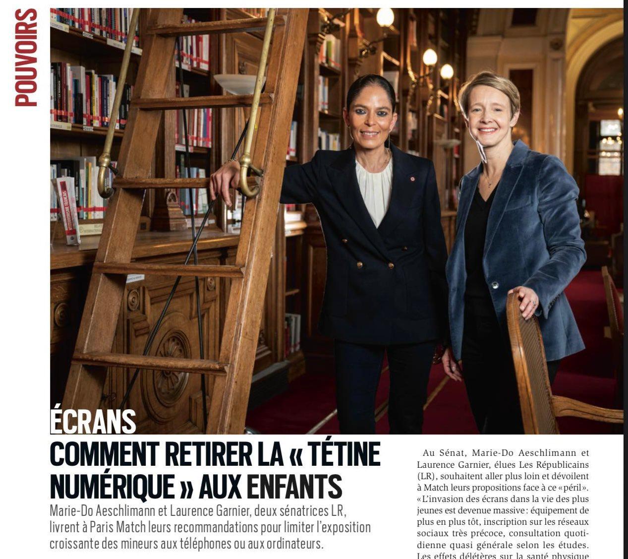 Paris Match - Marie-Do Aeschlimann et Laurence Garnier sur le rapport Écrans